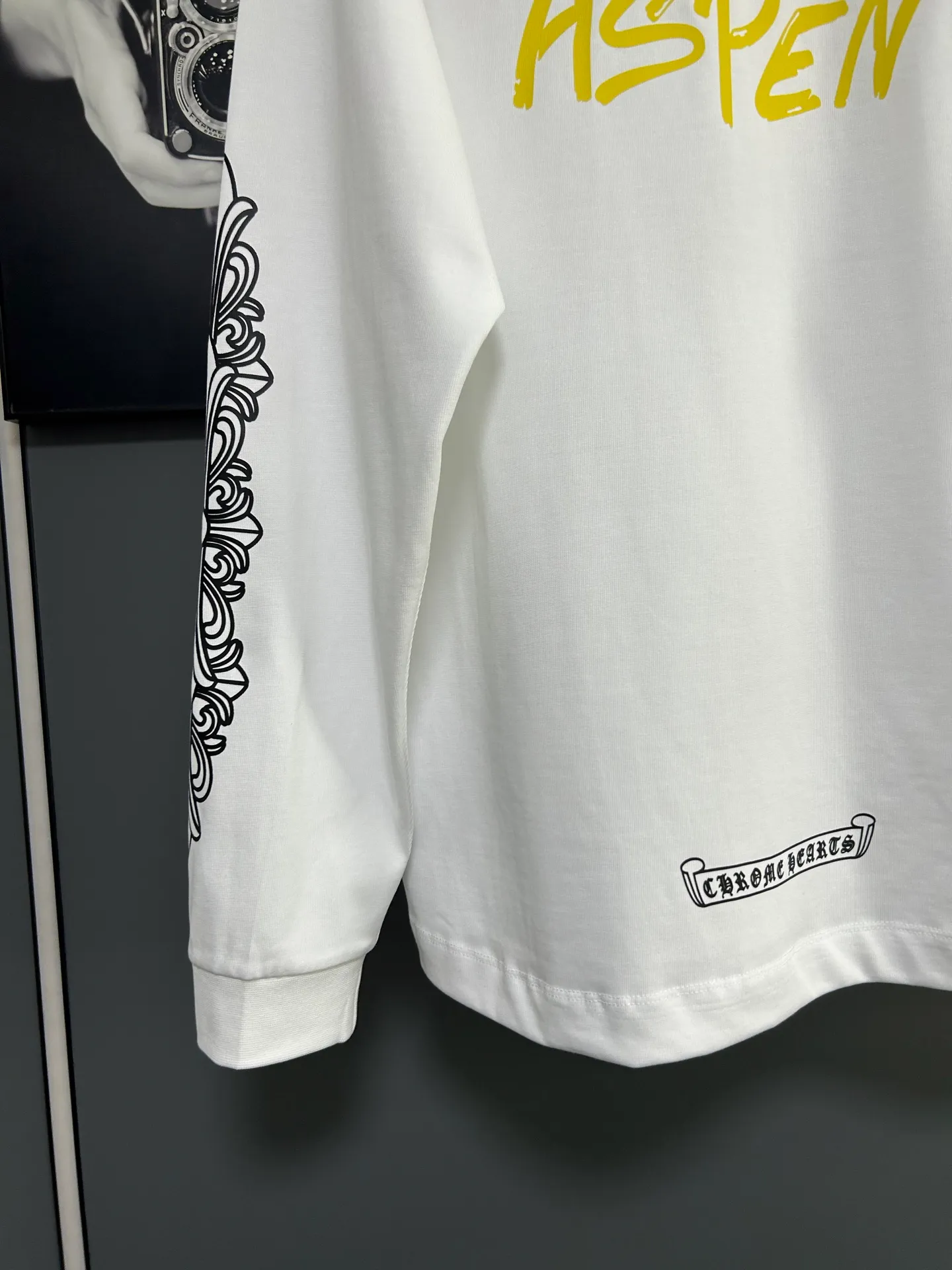 P230 2026 new (exclusive) Chrome Hearts autumn and winter limited edition heavyweight high-weight long-sleeved T-shirt, customized Dreamweaver Yayun ribbed cotton designer concept style Fabric: Heavy 380g Size: S M L XL Color: White Black